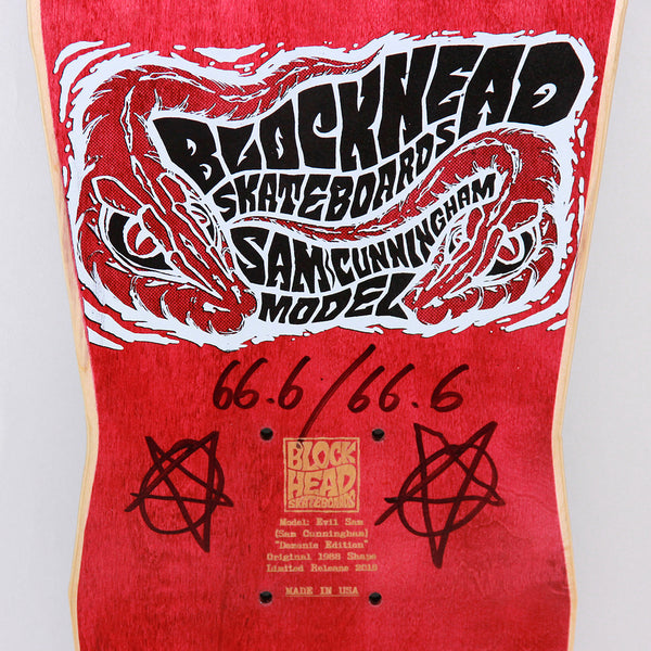 EVIL Sam #66.6 - One-of-a-kind, Hand cut by Sam Cunningham +