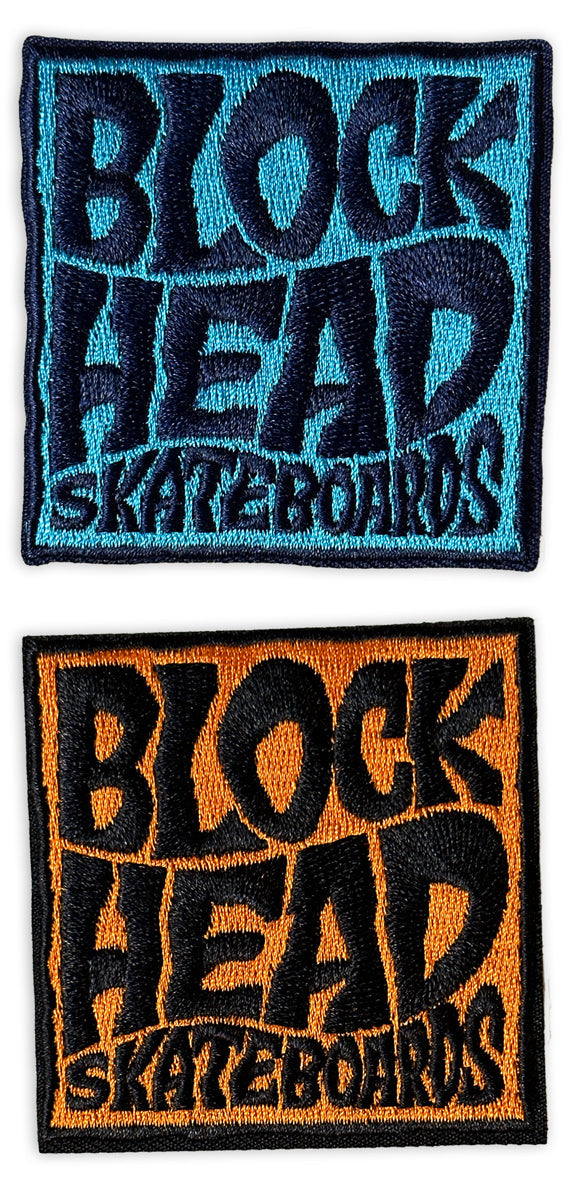 Blockhead Stacked logo iron-on 2.5
