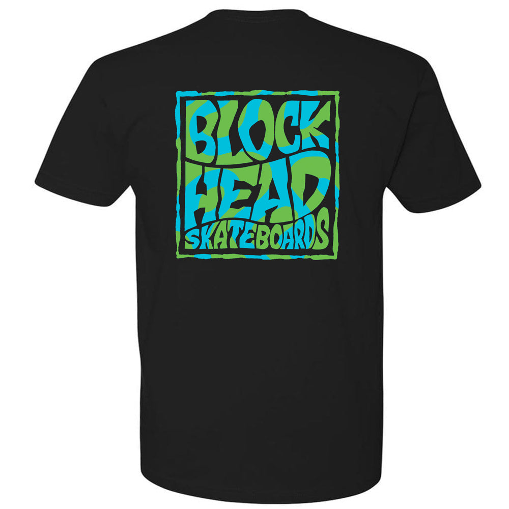 Blockhead Stacked Logo reissue t-shirt -  Black, Green or Heather Gray