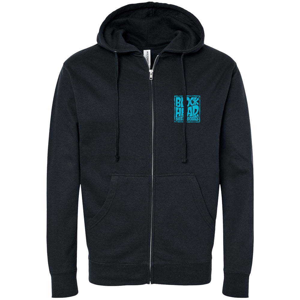 NEW! Stacked logo Zip Hoodie Black – - Main Image