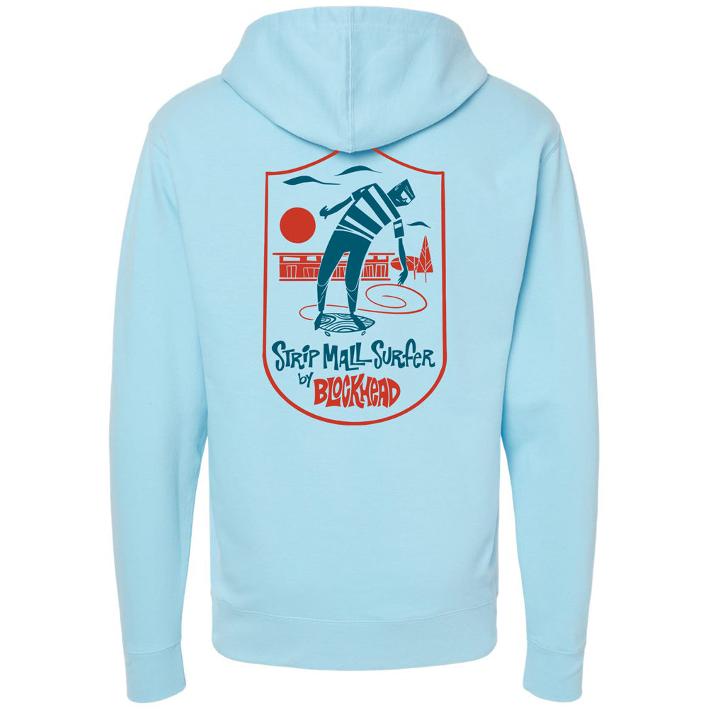 Strip Mall Surfer Pullover Hoodie - Aqua Blue - AVAILABLE NOW!