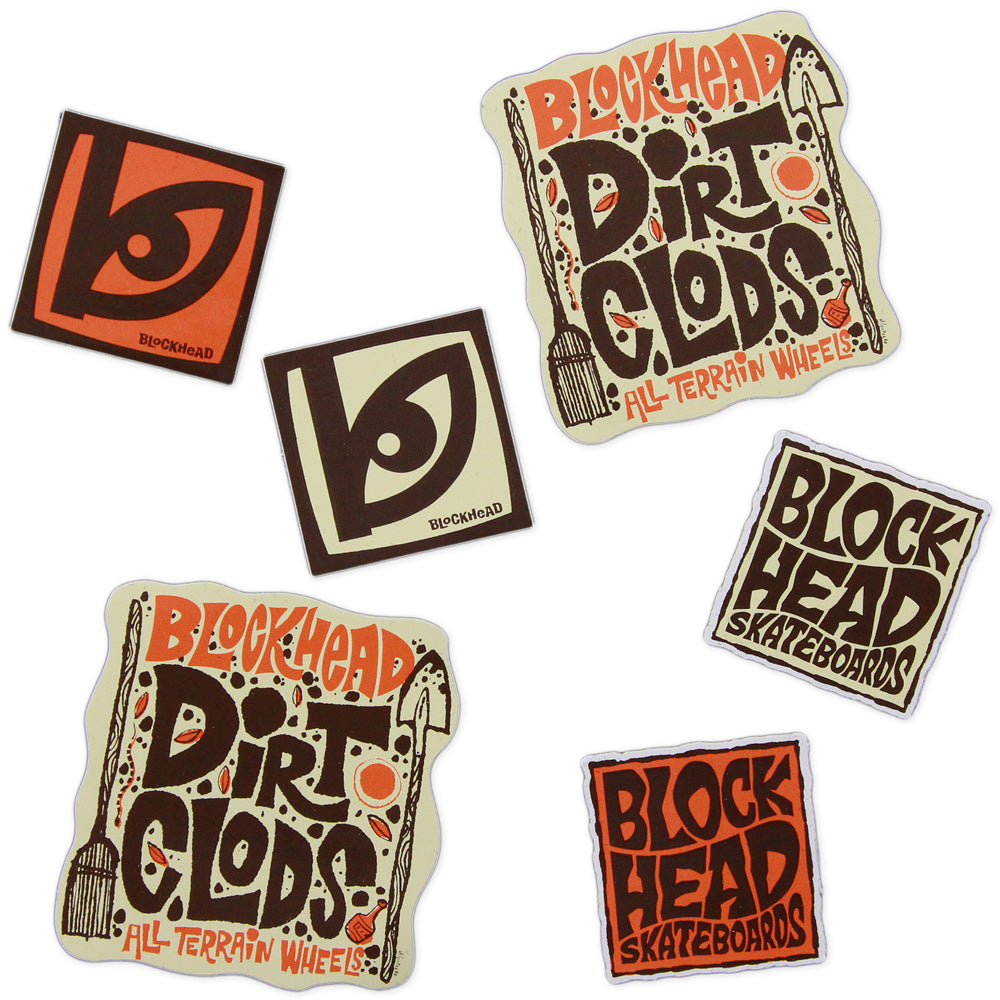 Dirt Clods sticker pack - assorted