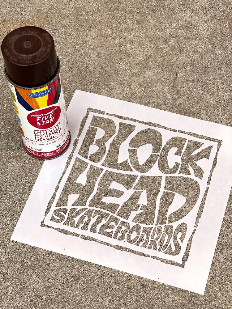 Blockhead “Stacked” Logo spray paint stencil - MORE SOON!, Spray